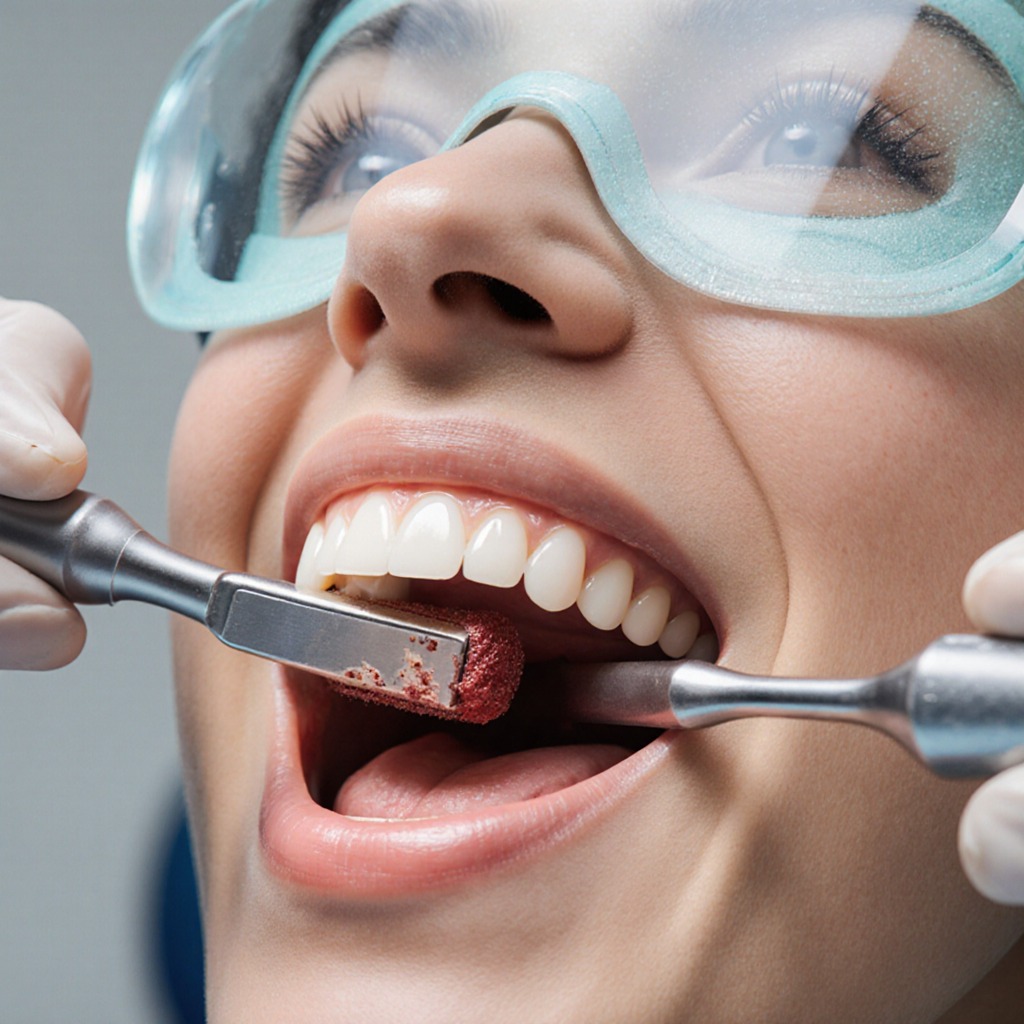 Tartar and plaque buildup on teeth needing removal